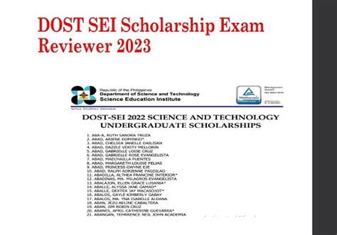 DOST Undergraduate Scholarship Exam Reviewer.